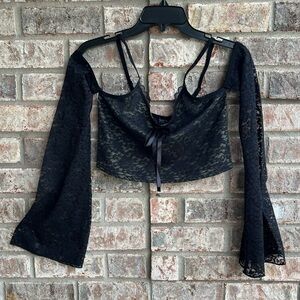 🍒💣 Punk/ Goth fairy core inspired crop top